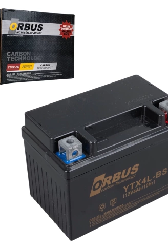 ORBUS YTX4L-BS 12V 4A MOTOSİKLET AKÜSÜ (114 X 66 X 88 MM) (1.6KG) (4940)
