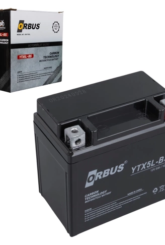 ORBUS YTX5L-BS 12V 5A MOTOSİKLET AKÜSÜ (114 X 70 X 106 MM) (1.8KG) (4940)