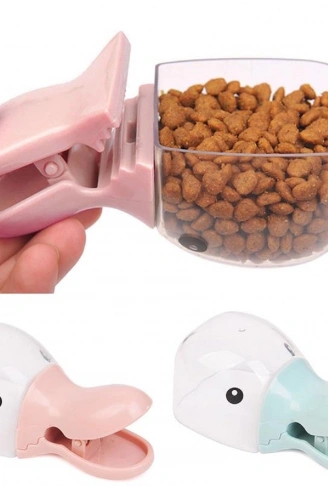 Ördek Tasarımlı Mandallı Tazelik Koruyan Ölçekli Kuru Mama Kaşığı Mama Ölçeği (4940)