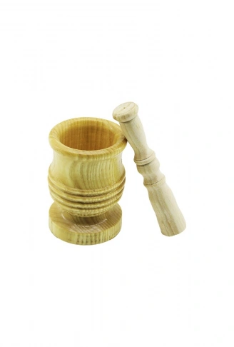 ORTA BOY  LÜX AHŞAP HAVAN SARIMSAK DÖVECEK Ç: 7.3CM--D: 6.5CM--Y: 10.5CM FİLELİ AMBALAJ (4940)