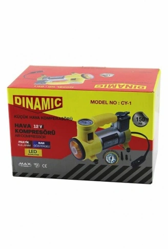 OTO - ARAÇ HAVA KOMPRESÖRÜ KAMYON - OTOBÜS - DC/12V-13.5V - 15Amp - 150PSI - BAR GÖSTERGE - LED AYDINLATMA CY-1  (4940)