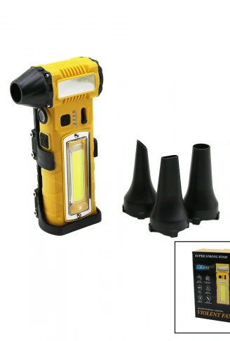 OTO ARAÇ SÜPÜRGE - FENER - MİNİ TURBO JET FAN ŞARJLI 3 FARKLI UÇ KADEMELİ HIZ AYAR 8 FARKLI BEYAZ-KIRMIZI IŞIK STANDLI - MIKNATIS - KESME APARATI (4940)