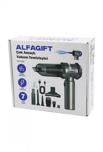 OTO ARAÇ TYPE-C SARJLI EL TİPİ BASINÇLI HAVA ÜFLEME - SÜPÜRGE 7 BAŞLIK 100W DP-568 (4940)