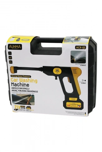 OTO - ARAÇ YIKAMA MAKİNESİ ŞARJLI - YEDEK BATARYALI 180W - 19000 RPM -13000 mAh - 21V -5MT HORTUM- 0.8bar ACR-02 (4940)