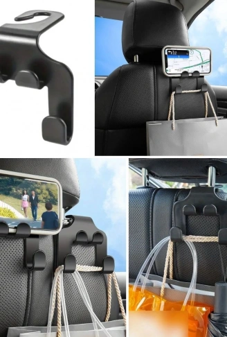 Oto Koltuk Arkası Düzenleyici Organizer Askılıklı Telefon,Tablet Tutucu (4940)