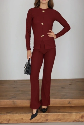 Ottoman alt üst takım bordo pt510442