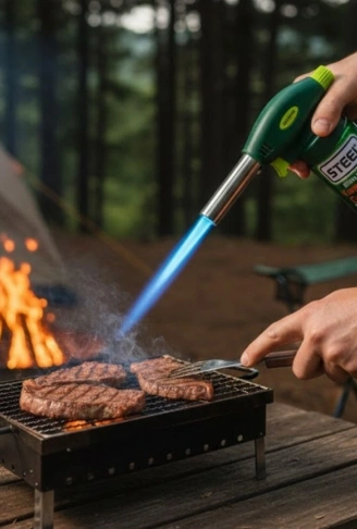 Outdoor Kamp, Piknik ve Tamir İşleri İçin Kamp Gazı Seti – Taşınabilir Pürmüz Alev Tabancası ve Yüksek Performanslı Gaz Kartuşu (4940)