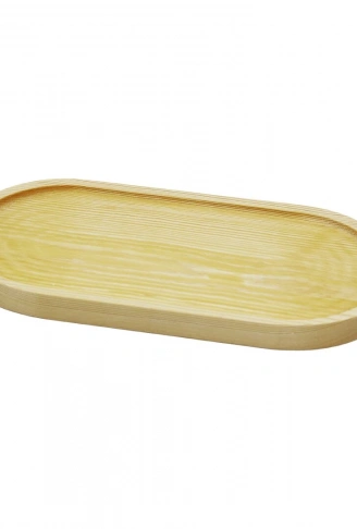 OVAL   AÇIK RENK=SADE  AHŞAP YAĞDANLIK ALTLIK  25X12.5CM (4940)