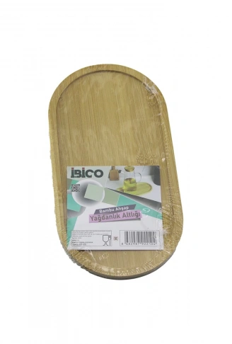 OVAL AHŞAP BAMBU YAĞDANLIK ALTLIK MİNİ TEPSİ 12 X 23.3 X 0.8CM (4940)