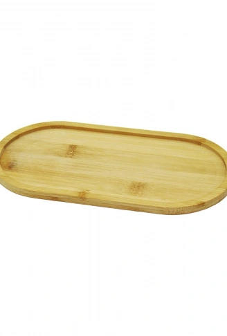 OVAL AHŞAP BAMBU YAĞDANLIK ALTLIK 12X23CM (4940)