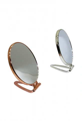 OVAL GOLD - GÜMÜŞ PLS.ÇERÇEVE MAKYAJ AYNASI ÇİFT YÖNLÜ (4940)