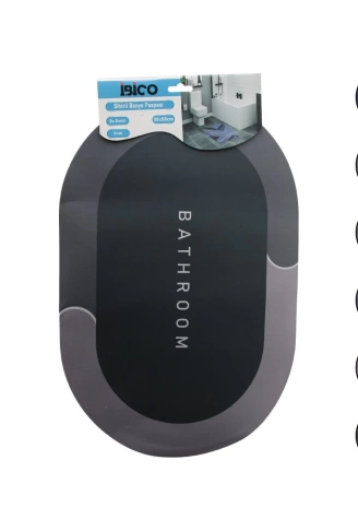 OVAL - MAT RENKLER   38X58CM   SU EMİCİ - SİHİRLİ  BANYO PASPASI  ELASTİK (4940)