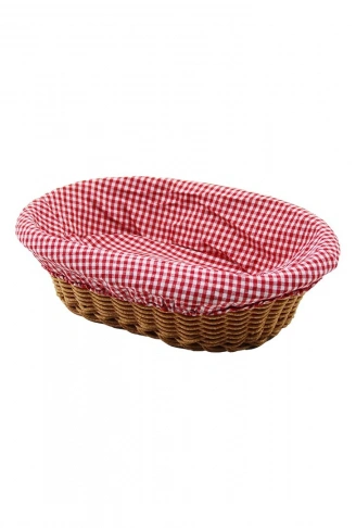 OVAL RENKLİ BEZLİ İP HASIR EKMEK SEPETİ KULPLU TABAN:11.5X20 - AĞIZ:18X28 DERİNLİK:7CM (4940)