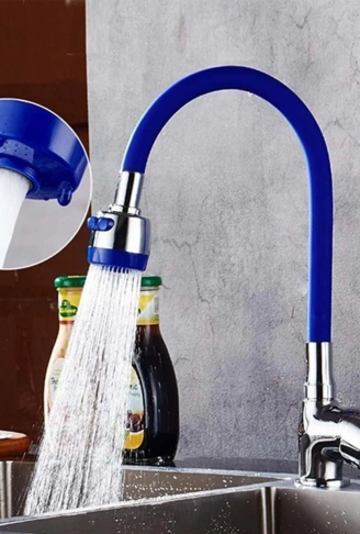 Oynar Başlıklı Tasarruflu Kubar Musluk Borusu ve Başlığı Mavi (4940)