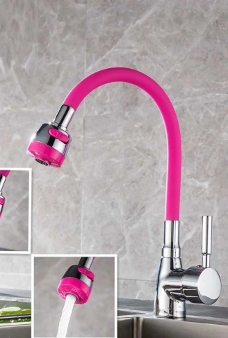 Oynar Başlıklı Tasarruflu Kubar Musluk Borusu ve Başlığı Pembe (4940)