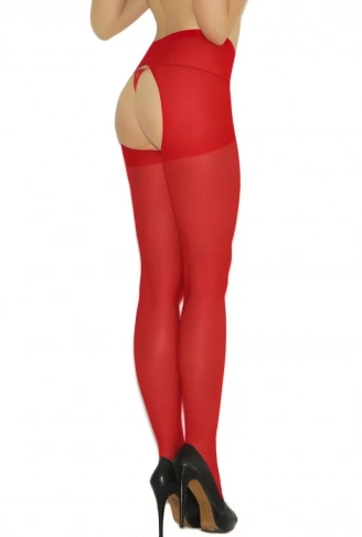 Özel Bölgesi Açık Kırmızı Fantazi Külotlu Çorap TM2035