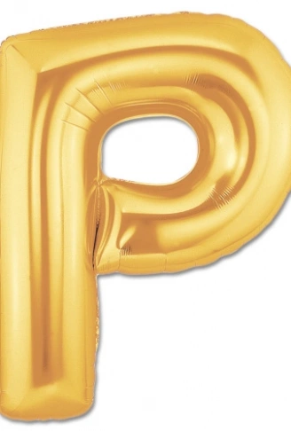 P Harf Folyo Balon Altın Renk  40 inç (4940)