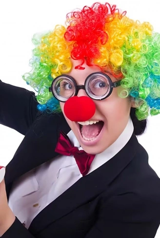 Palyaço Kostüm Aksesuar Seti 3’lü – Peruk Burun Gözlük (4940)