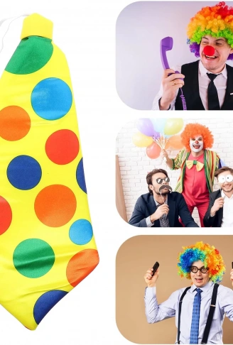 Palyaço Kravatı Lastikli Geniş Kesim 17x37 cm (4940)
