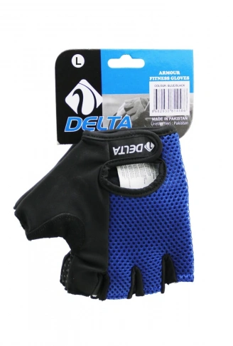 PARMAKSIZ - FİLELİ  SPORCU ELDİVENİ  MAVİ /SİYAH LARGE (4940)