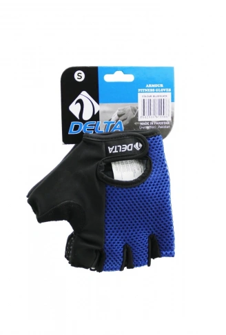 PARMAKSIZ - FİLELİ  SPORCU ELDİVENİ  MAVİ /SİYAH SMALL (4940)