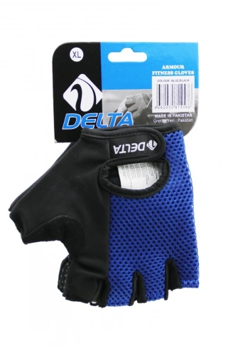 PARMAKSIZ - FİLELİ  SPORCU ELDİVENİ  MAVİ /SİYAH XL (4940)