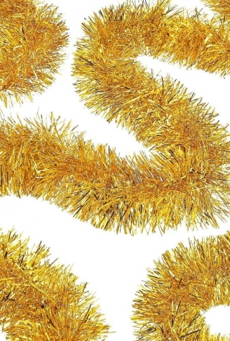 Parti İçin Mega Kalın Sim Süs 2 Metre Uzunluk 10 cm Genişlik Altın İthal (4940)