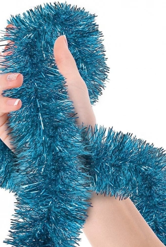 Parti İçin Sim Süs 2 Metre Uzunluk 8 cm Genişlik Açık Mavi Renk İthal (4940)