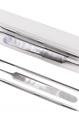 Paslanmaz Çelik Siyah Nokta Sivilce ve Akne Temizleyici Set 3'lü Kit (4940)