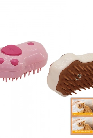 PATİ ŞEKİL- USB ŞARJLIBUHARLI=SU HAZNELİKEDİ- KÖPEK- EVCİL HAYVAN YIKAMAFIRÇASI (4940)