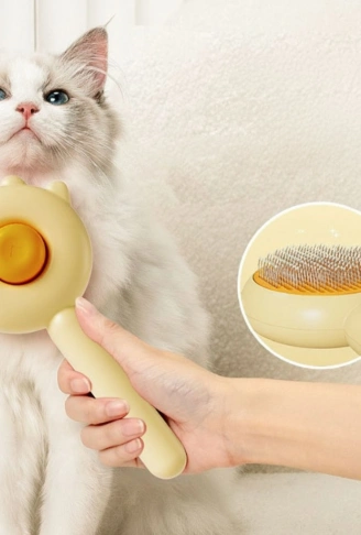 Pati Tasarımlı Otomatik Temizlenen Evcil Hayvan Fırçası (4940)