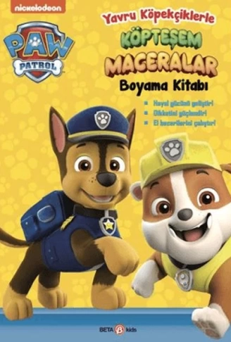 Paw Patrol Yavru Köpekçiklerle Köpteşem Maceralar Boyama Kitabı