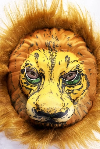 Peluş Aslan Maskesi Kahverengi Yeleli Mega Peluş 33 No (4940)