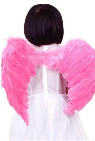 Pembe Renk Bebek Boy Küçük Melek Kanadı 40X55 cm (4940)