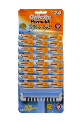 PERMATİK BANYO SAPLI JİLET KARTELA 48 PARÇA (4940)