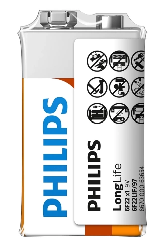 PHILIPS EXTRA ZINC CHLORIDE 6F22 9 VOLT PİL (12Lİ PAKET) (4940)