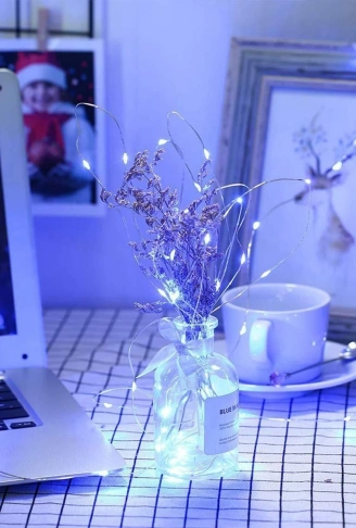 Pilli 5 metre Dekoratif Peri Led Beyaz Aydınlatma Süsleme Lambası (4940)