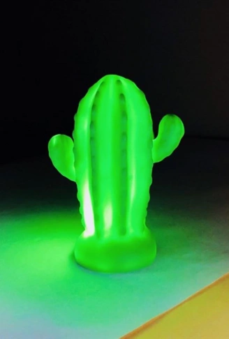 Pilli Silikon Led Işıklı Sevimli Kaktüs Gece Lambası Aydınlatması (4940)