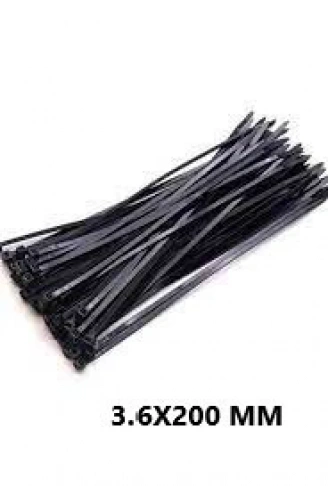 PLASTİK ÇIRT KELEPÇE 100 PARÇA SİYAH 3.6X200MM. (4940)