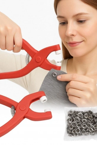 Plastik Çıt Çıt Pensi–Kıyafet, Bebek Önlüğü, Gömlek ve Tekstil Ürünleri İçin Çıtçıt Takma Aleti (4940)