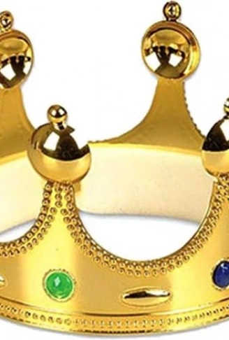 Plastik Kral Tacı Altın Renk Yetişkin Boy 55 cm (4940)