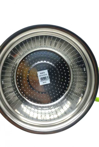 PLASTİK RENKLİ KULP METAL SEPET SÜZGEÇ 26CM. (4940)