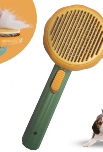 Plastik Yeşil Evcil Hayvan Bakım  Pet Fırçası Çok Amaçlı Pet Fırçası Yeşil (4940)