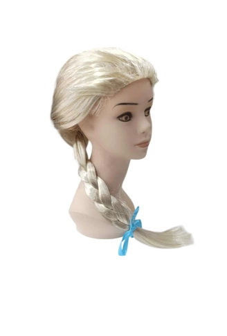 Platin Altın Dore Renk Karlar Ülkesi Elsa Frozen Peruğu Çocuk Boy
