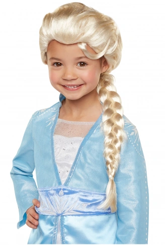 Platin Altın Dore Renk Karlar Ülkesi Elsa Frozen Peruğu Çocuk Boy (4940)