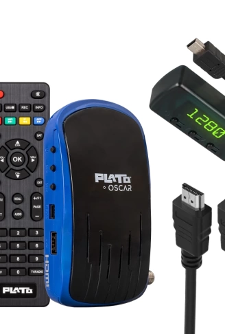 PLATO OSCAR ÇİFT USBLİ TKGSLİ DISPLAY GÖZLÜ+TUŞLU HD UYDU ALICISI (4940)