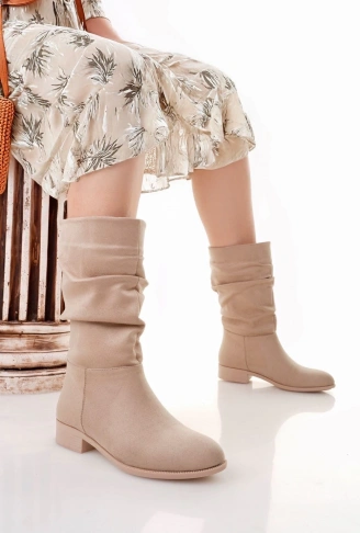 Plod Bej Süet Çizme