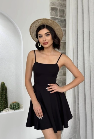 Pole İp Askılı Elbise