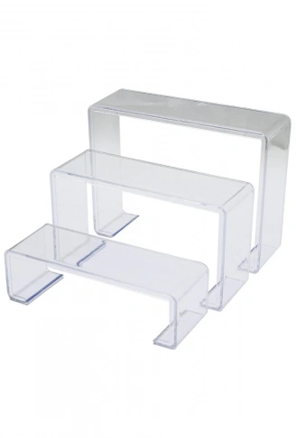 POŞETLİ 3 BOY MERDİVEN TEŞHİR AYAK YÜKSEKLİK: 6-11.5-16.5CM DERiNLİK: 6.5CM EN: 19.5-20.5-21.5CM (4940)