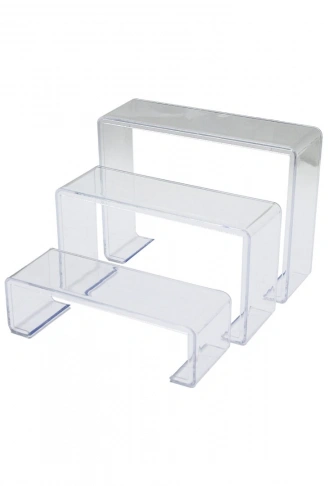 POŞETLİ 3 BOY MERDİVEN TEŞHİR AYAK YÜKSEKLİK: 6-11.5-16.5CM DERiNLİK: 6.5CM EN: 19.5-20.5-21.5CM (4940)